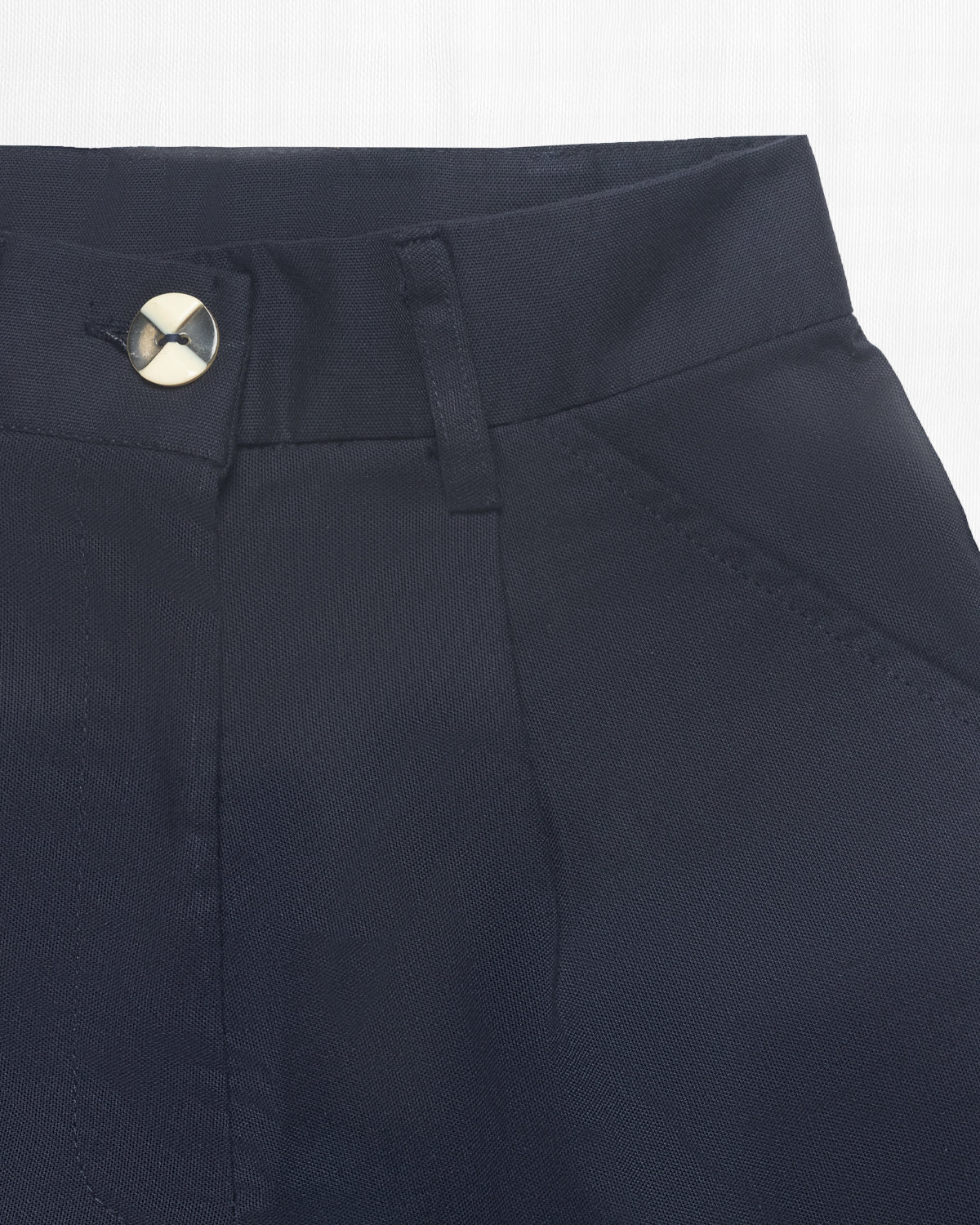 BLUE PLEATED WOMEN'S SHORTS
