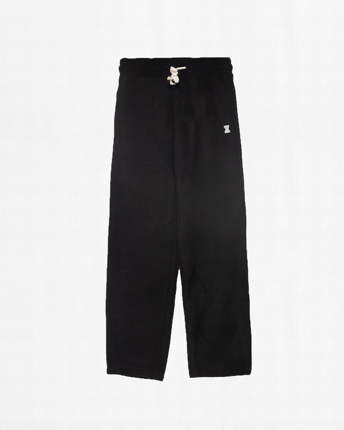 BLACK BRUSHED FLEECE LOUNGE PANTS