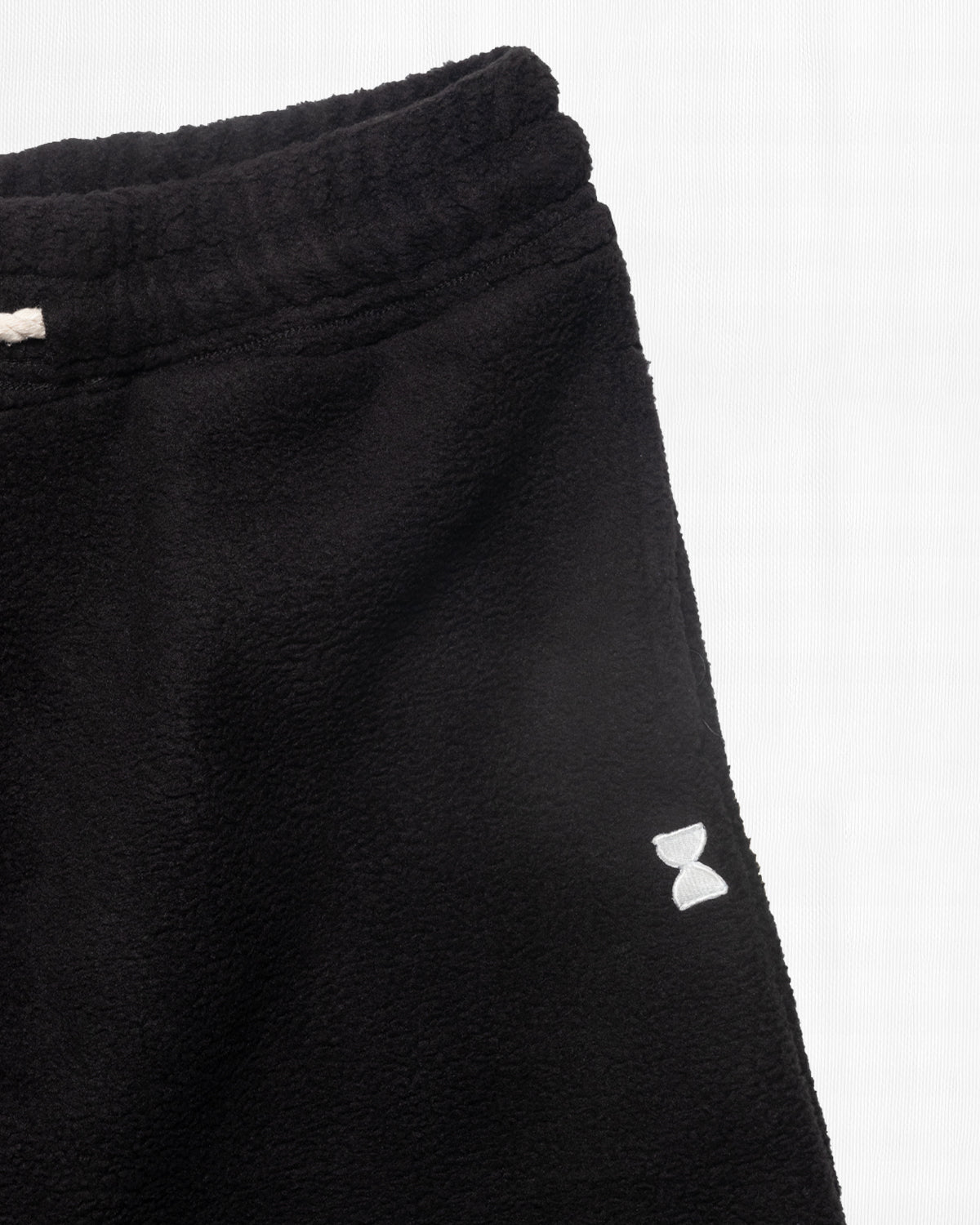 BLACK BRUSHED FLEECE LOUNGE PANTS