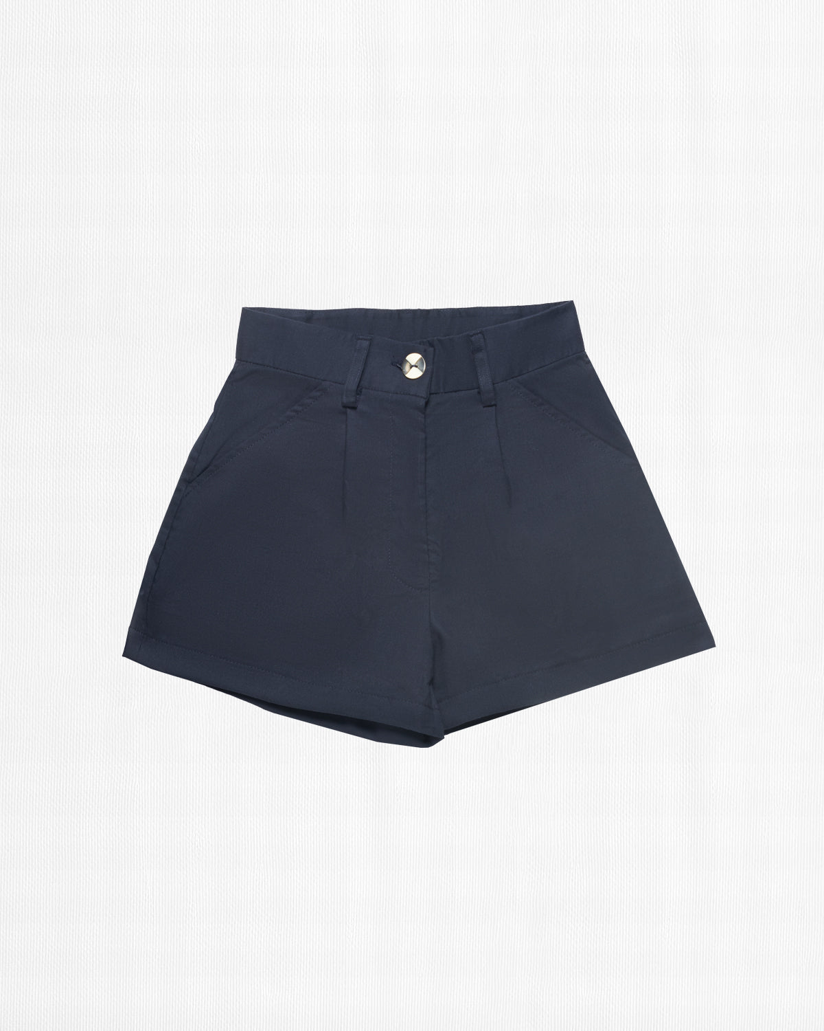 BLUE PLEATED WOMEN'S SHORTS