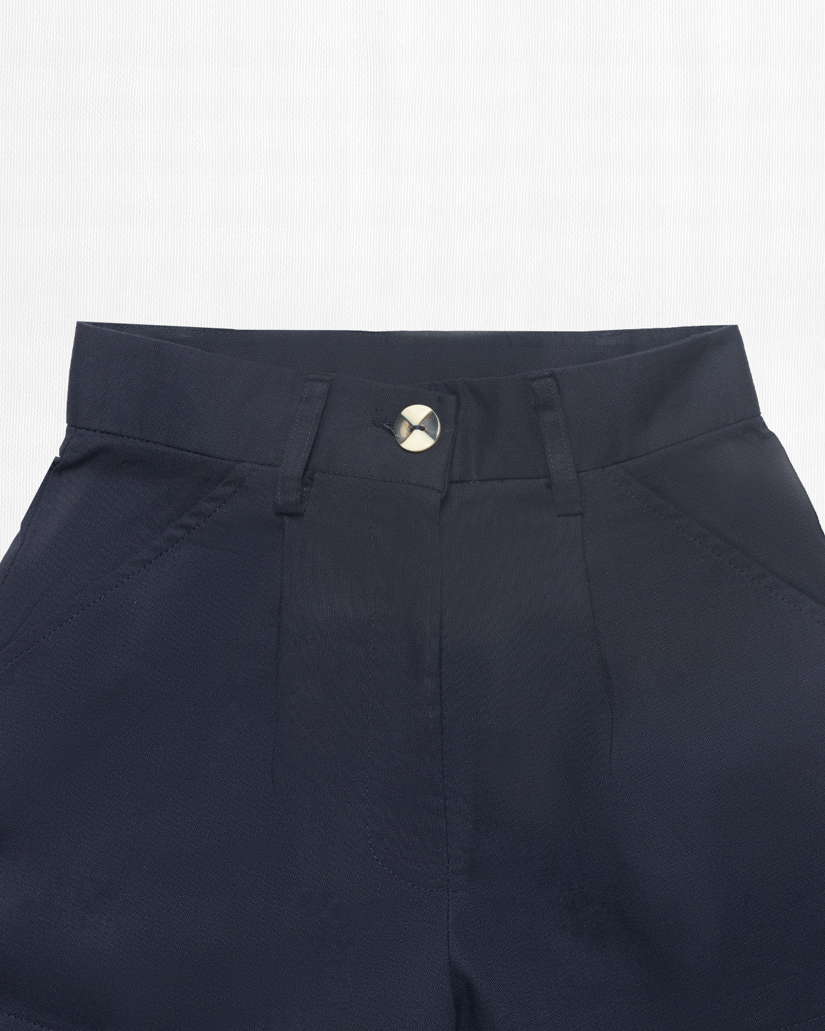 BLUE PLEATED WOMEN'S SHORTS