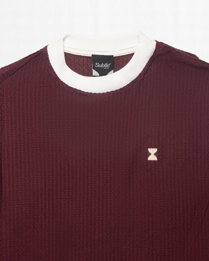 LS PULLOVER WAFFLE KNIT