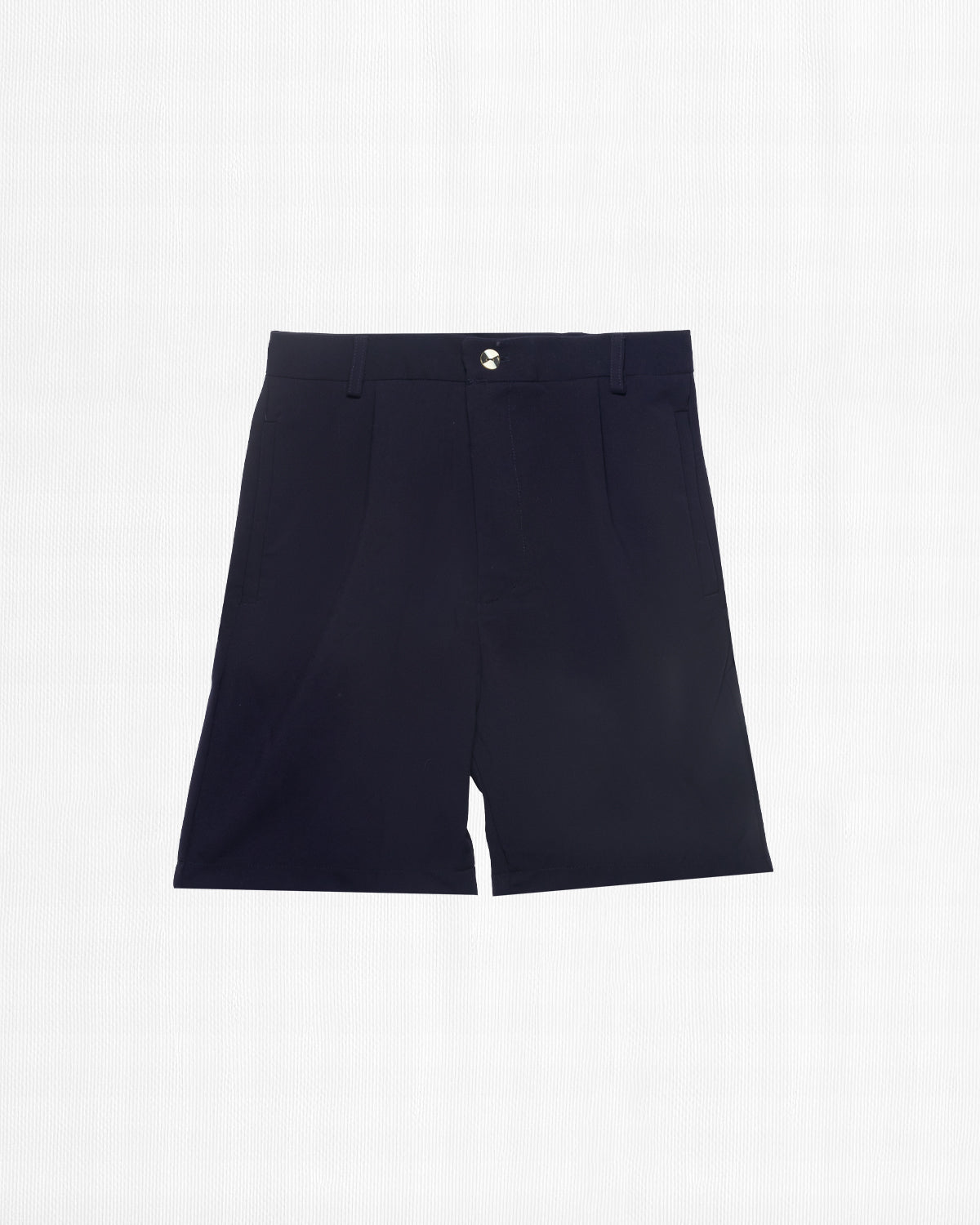 NAVY BLUE PLEATED TROUSER SHORTS