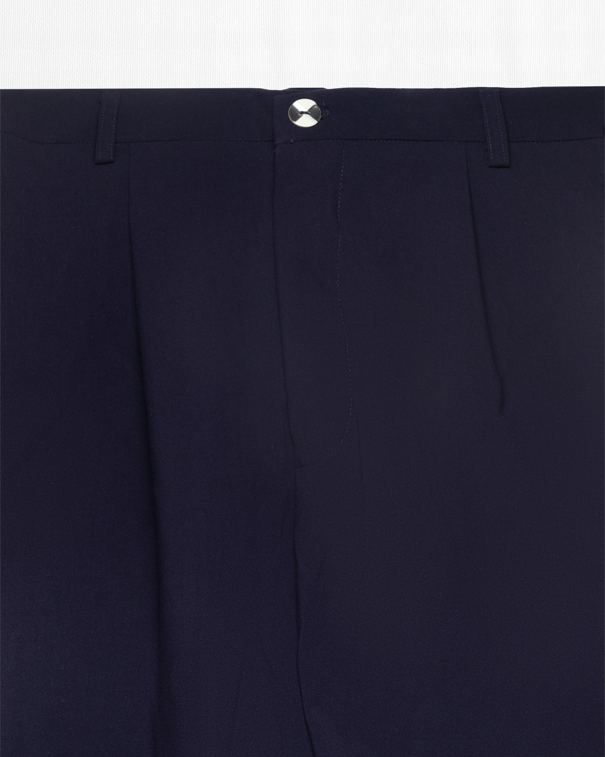 NAVY BLUE PLEATED TROUSER SHORTS