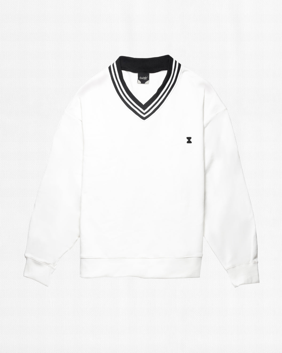 OFF WHITE V NECK SWEATER
