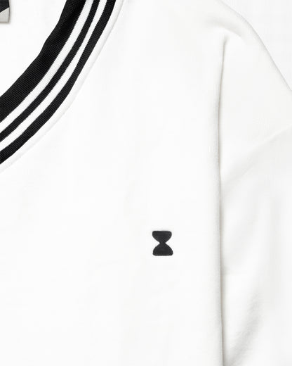 OFF WHITE V NECK SWEATER