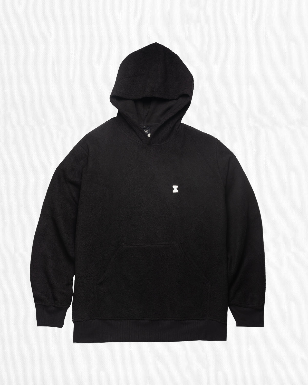 SOLID BLACK BRUSHED FLEECE HOODIE
