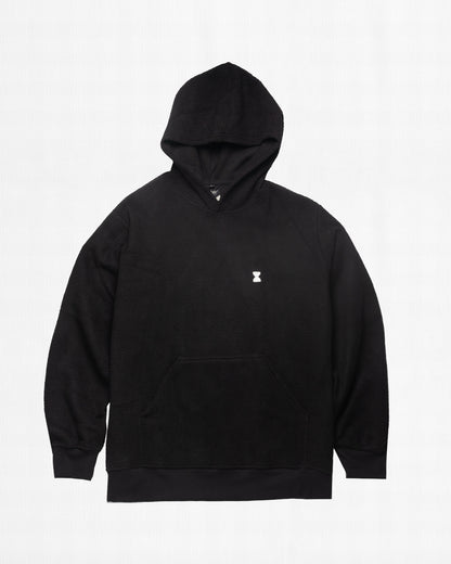 SOLID BLACK REGULAR HOODIE BRUSHED FLEECE
