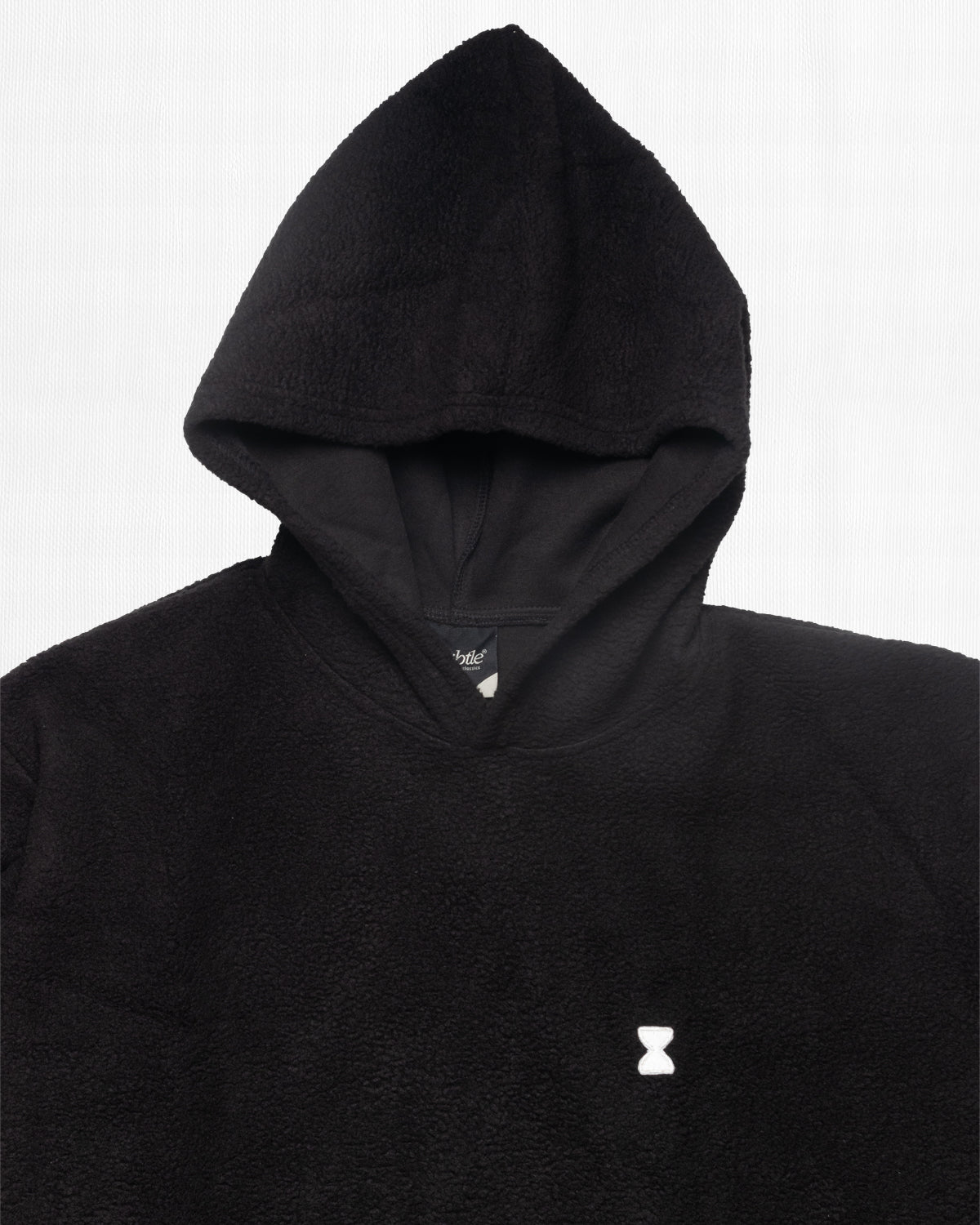 SOLID BLACK REGULAR HOODIE BRUSHED FLEECE