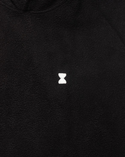 SOLID BLACK REGULAR HOODIE BRUSHED FLEECE